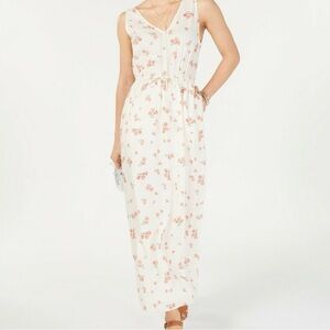 Lucky Brand floral drawstring maxi dress